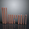 Tall Plant Stems With Various Heights And Natural Wooden Texture For Home Decor