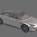 Silver Electric Car with Sleek Modern Design Panoramic Sunroof Large Alloy Wheels and Aerodynamic Exterior