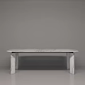 Elegant Marble Dining Table With Modern Sleek Design And Smooth Surface For Home Decor 3d model