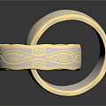 Elegant Golden Rings With Intricate Decorative Patterns As Daily Life Accessories