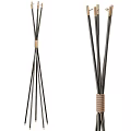 Modern Minimalist Floor Lamp With Metal Rods And Woven Band Design