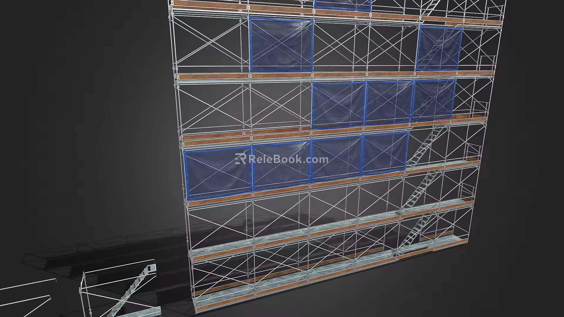 scaffolding ladder tripod industrial equipment 3d model