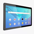 Huawei Tablet Screen Display With Time Date Google Search Bar And App Icons 3d model