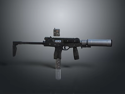 Detailed Modern Tactical Rifle Design with Scope Rail System and Suppressor 3d model