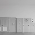 Modern Fire Safety Equipment Featuring Various Fire Doors For Building Protection