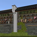 Charming Traditional Chinese Old Grocery Store With Various Hanging Cured Food Under Bright Clear Sky