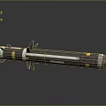 MAMBA Military Missile Weapon Featuring Gray Body Yellow Red Markings And Tail Fins