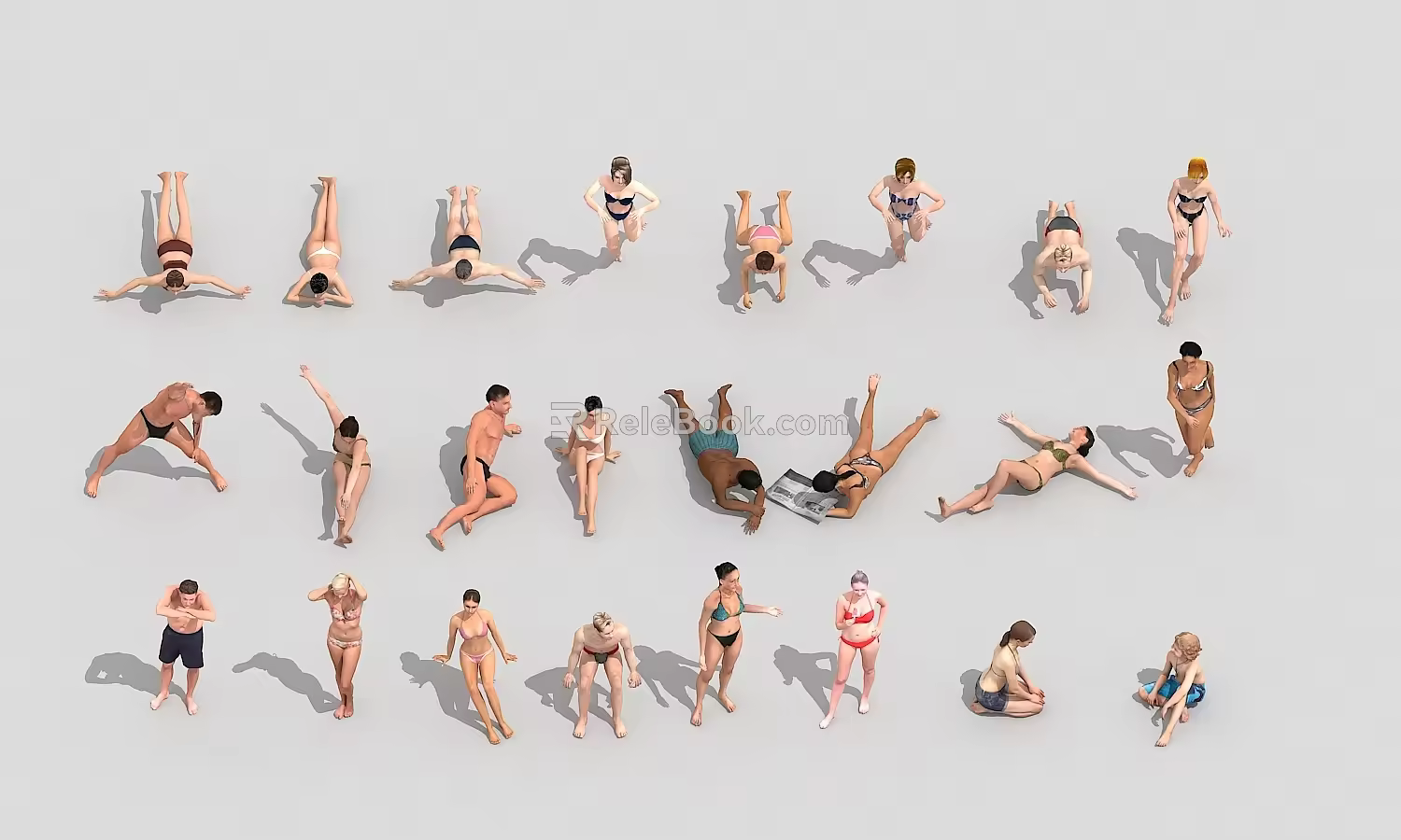 Modern Multiplayer Pool Swimmer 3d model