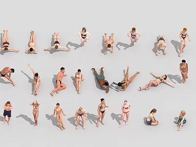 Modern Multiplayer Pool Swimmer 3d model