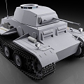 German Tank II Tank Light Tank Armored Vehicle World War II Tank Vintage Tank 3d model