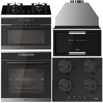 Integrated cooktop 3d model