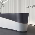 Modern reception desk Sales front desk 3d model