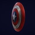 Shield America Shield Medieval Shield Low Face Number Low Model Simple Model Game Sub-era Film and Television Super Realistic High Precision 3d model