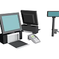 Cashier counter 3d model