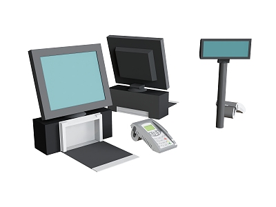 Cashier counter 3d model