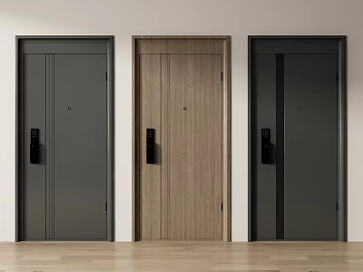 Anti-theft door entry door password door entry door entry door fingerprint lock door mother door 3d model