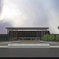 Modern School Campus With Teaching Buildings Sports Ground Running Track And Green Spaces