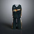 Pilipinas Sporty Basketball Uniform Set With Dark Green Yellow Flame Mesh Design