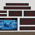 Electronic Screen Display LED Screen Digital Screen Electronic Screen LED Display Monitor Command Center Advertising Screen 3d model
