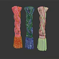 Modern Braided Column Decorative Ornament Set in Red Purple Silver for Home Decoration
