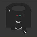 Black Kitchen Appliance With Handle Control Panel Indicator Light And Power Cord 3d model