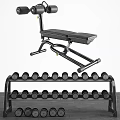 Essential Sports Equipment Including Dumbbell Rack Treadmill Elliptical Trainer Exercise Ball And Weight Bench