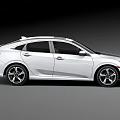 Silver Honda Civic Sedan With Modern Sleek Design And Aerodynamic Exterior