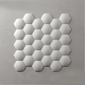 Modern White Hexagonal Wall Decor Arranged In Geometric Pattern On Concrete Background 3d model