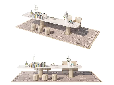 modern office chair desk 3d model