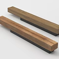 Modern Wooden Strips With Black Bases For Minimalist Interior Decor