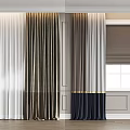 Elegant Modern Curtain Designs With Various Colors And Interior Window Decor 3d model