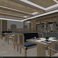 Wooden Themed Restaurant Interior With Hanging Lanterns Green Plants And Booth Seats
