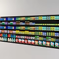 Display cabinet shelf daily necessities supermarket shelf detergent shampoo mosquito-repellent incense washing powder soap 3d model