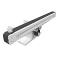 Industrial Metal Bracket Long Strip Design With Mounting Holes Cylindrical Components And Base Plate