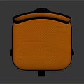 Orange Office Chair With Fabric Seat And Swivel Base On Black Frame