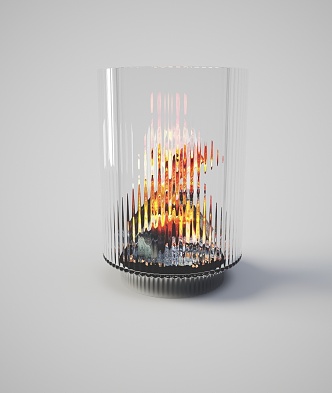 Modern Fireplace Indoor and Outdoor Fireplace Stove 3d model