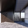 Modern Gate Simple Entrance Gate 3d model