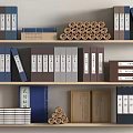 Bookshelf With Various Colored Books Ancient Scrolls Stacked And Upright Volumes For Library Study Decor