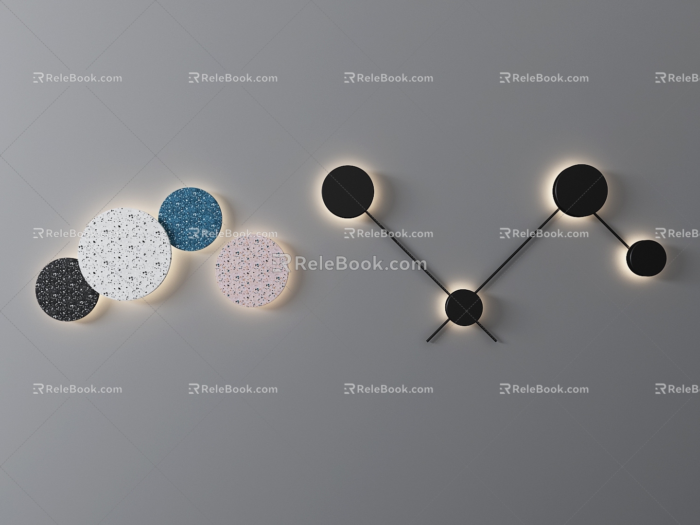 Wall lamp combination model