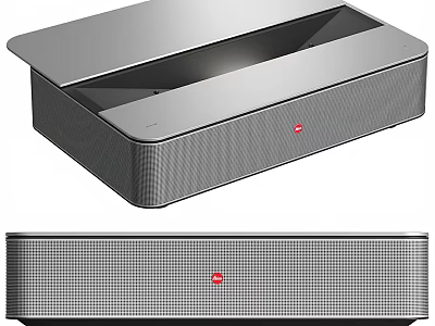 Modern Audio Devices With Sleek Design And Red Logo 3d model