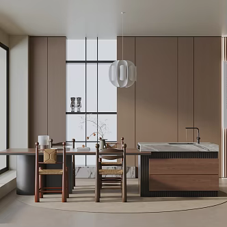 Modern table combination 3d model