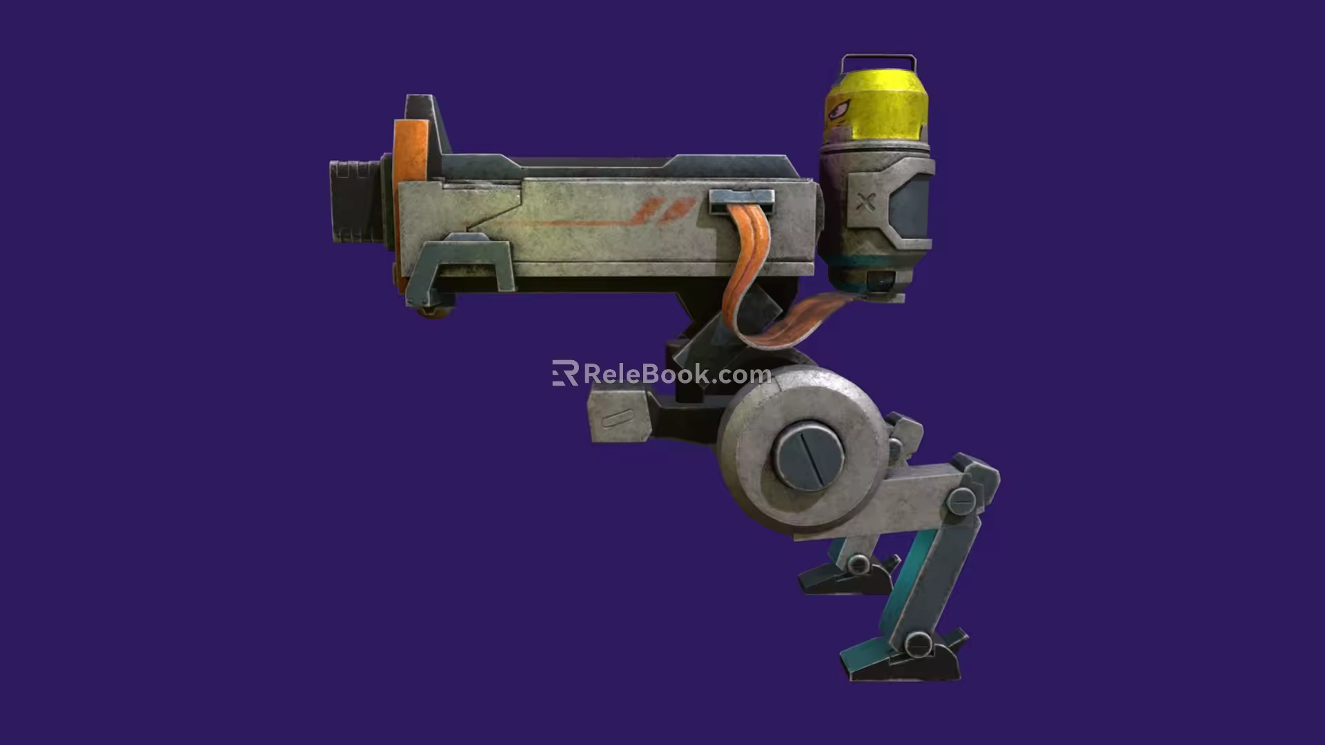 Robot Dog Machine Turret Science Fiction Robot Dog Science Fiction Turret Cyberpunk Turret Mobile Turret Low Face Low Number Low Model Simple Model Movie and TV Level Realistic 3d model