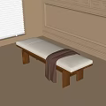 bed end stool bench 3d model