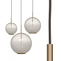 Modern Multiple Spherical Glass Pendant Lights With Cream White Globes And Elegant Design