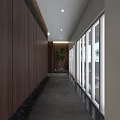 Modern Public Office Space With Long Desks Ergonomic Chairs Green Plants Bookshelves And Artwork