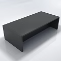 Black Rectangular Ottoman With Clean Lines Sleek Modern Design And Smooth Surface 3d model