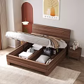Modern Bedroom Interior Design With Wooden Bed Frame Wall Art And Nightstands