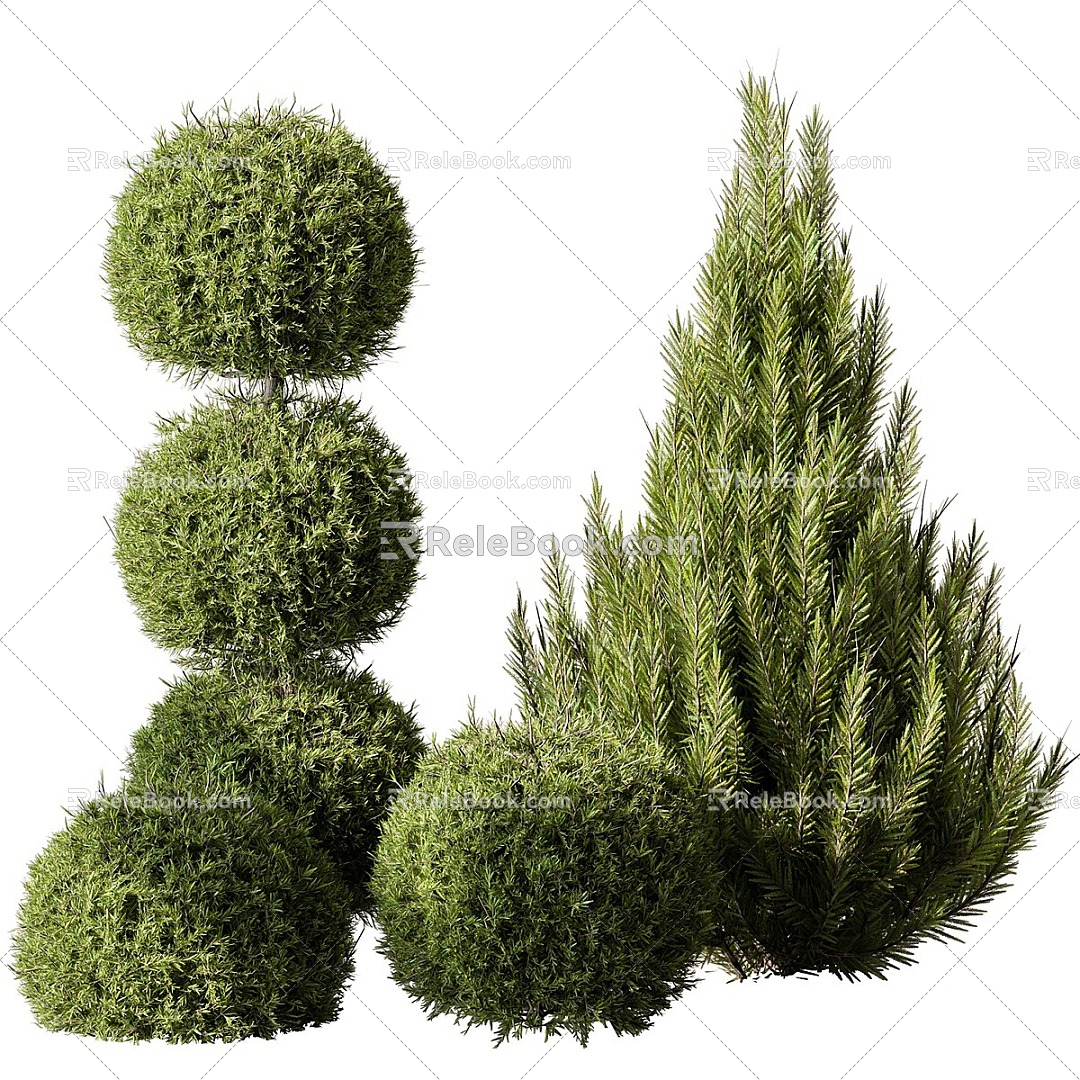 Modern Shrub Green Plant Landscape Green Plant Planting Landscape Tree 3d model