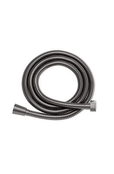 Flexible Metal Shower Hose With Coiled Design And Chrome Connectors 3d model