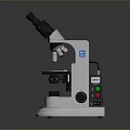 Professional Lab Binocular Microscope With White Body Stage And Control Panel